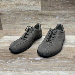 Ecco Brown Leather Suede Lace Up Shoe Women's Size EU 37